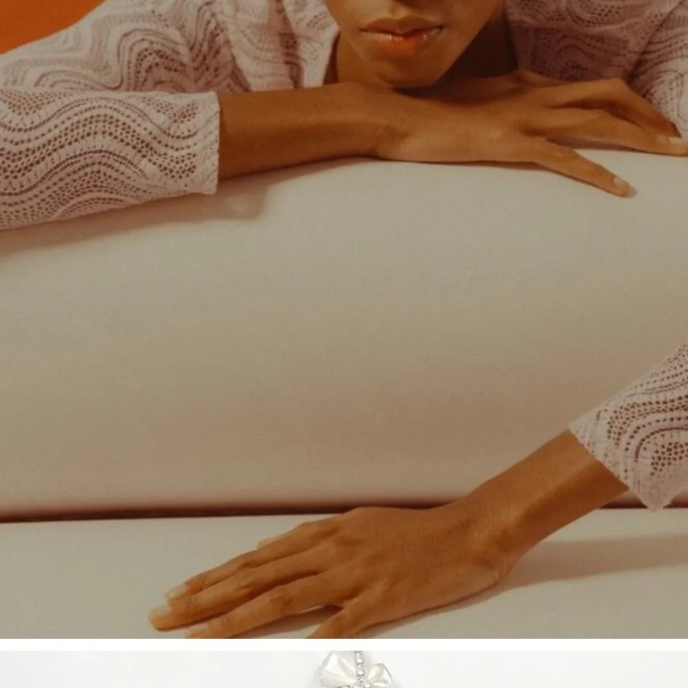 Zara Long sleeve scalloped hem lace top, black, large, NWTGS - Picture 7 of 8